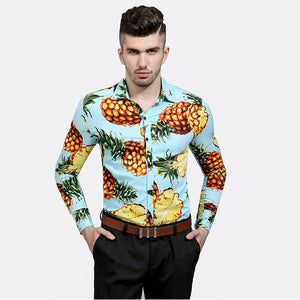 The Kid Blocker 2: Mens Long Sleeve Casual Shirt Tropical Hawaiian Shirt