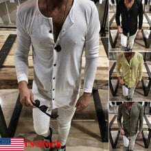 Load image into Gallery viewer, The Dream Vacation: Solid Mens Longsleeve shirt with chest exposed